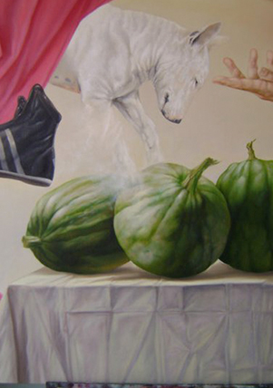 Bodegón de pensamientos No. 14. 40cm x 60 cm. Óleo/lino.