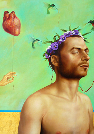 Chupamirtos en mis pensamientos. 100cm x 150cm. Óleo/lino.