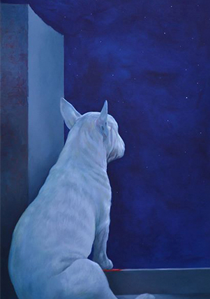 La espera. 100cm x 150cm. Acrílico/algodón.