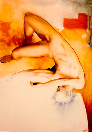 Ícaro 2. 120cm x 150cm. Óleo/lino.