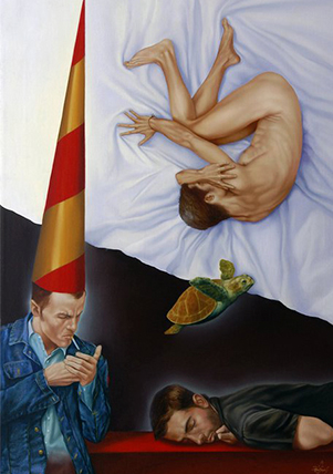 Vuelo Tortuga. 70cm x 90cm. Óleo/lino.